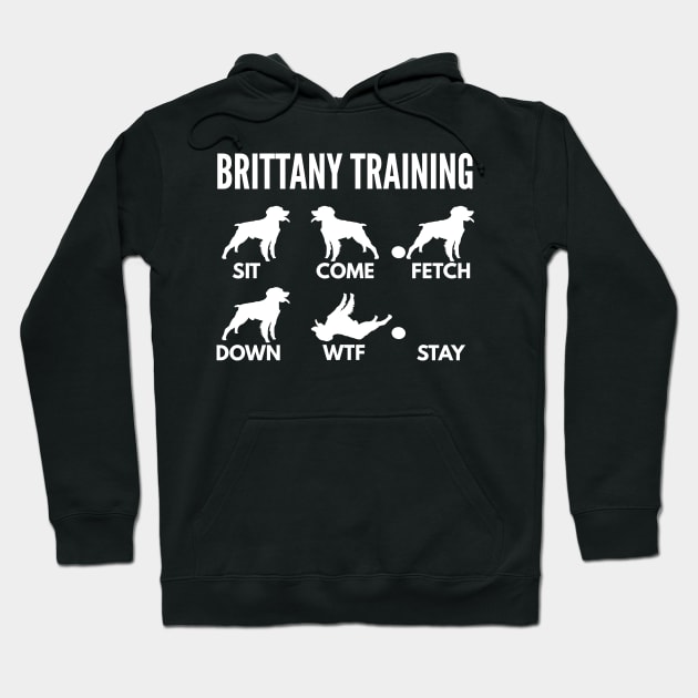 Brittany Training Brittany Spaniel Tricks Hoodie by DoggyStyles